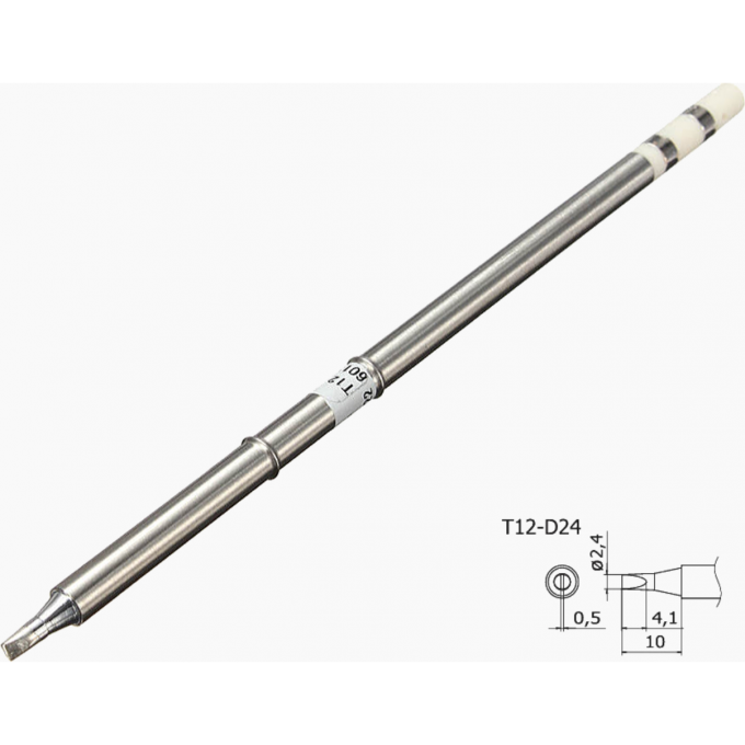 Жало для паяльника клиновидное BAKON T12-D24 Ø2.4 мм рабочая длина 10 мм 26A000027